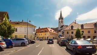 ROMANIA 4K  Driving Downtown Sibiu Hermannstadt  City Centre   Transylvania [upl. by Nolrak294]