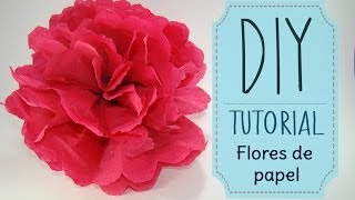 DIY Tutorial  Como hacer flores de papel Crepe o China  Kaele ☁ [upl. by Corliss336]