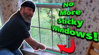 EASY STEPS How To Fix a Sticky Window  Vinyl Window Slide Smooth [upl. by Lyndell]