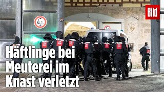 Gefängnismeuterei Polizei stürmt Knast in Thüringen  JVA Untermaßfeld [upl. by Ailgna]